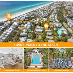 Luxe Beach House: Steps to Rosemary, Beach, Pool & Bikes