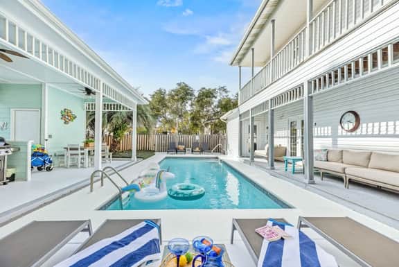 3 Min to Beach | Private Pool & Outdoor Kitchen