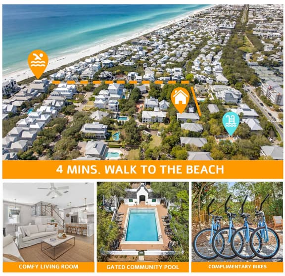 Luxe Beach House: Steps to Rosemary, Beach, Pool & Bikes - Image 1